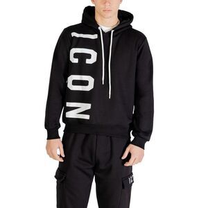 Icon Black Cotton Men's Hoodie